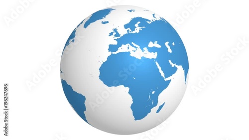 World animation isolated white background