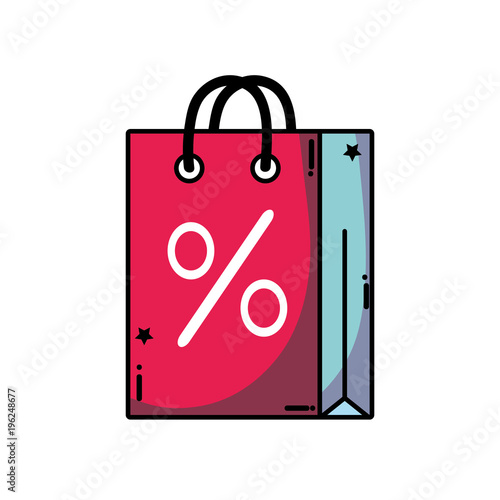 shopping bag object with market percent