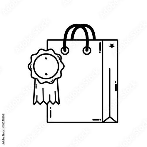 line market bag shopping object with label