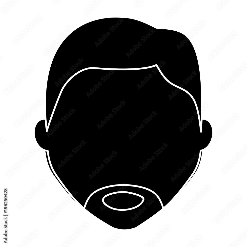 avatar man face with beard icon over white background, vector illustration avatar man face with beard icon over white background, vector illustration