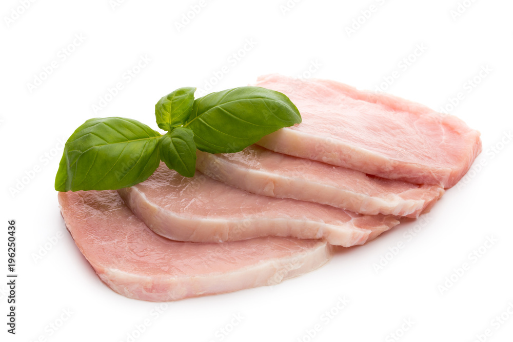 Fresh raw beef steak isolated on white background, top view. Fresh raw beef steak isolated on white background, top view.