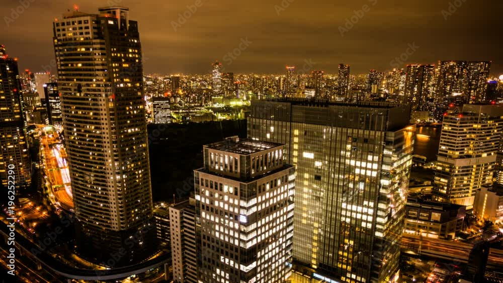 Tokyo,Japan-Sep 4,2017: Timelapse of the stunning cityscape at night,Tokyo, Japan Tokyo,Japan-Sep 4,2017: Timelapse of the stunning cityscape at night,Tokyo, Japan