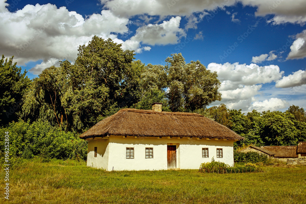 Old traditional Ukrainian house.