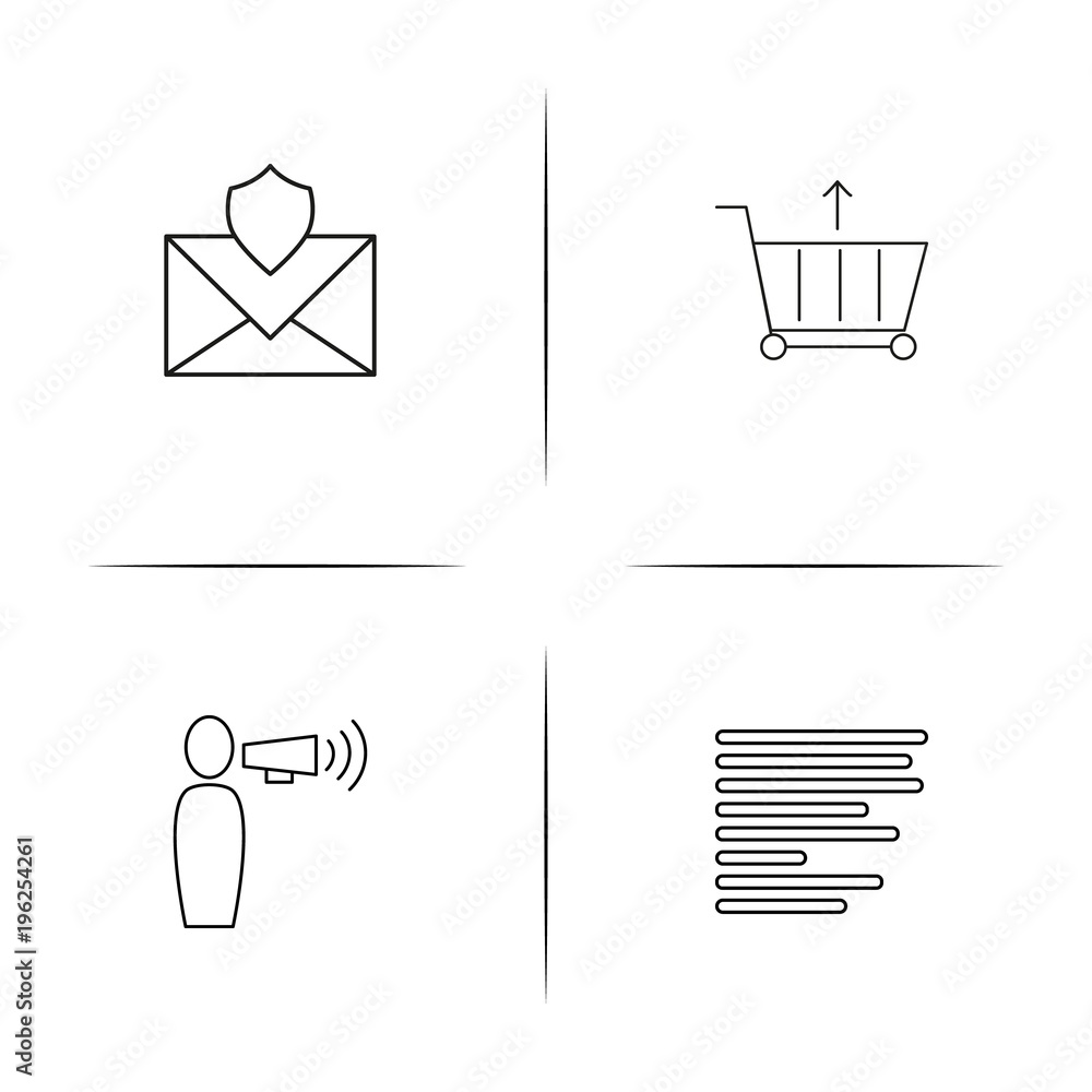 Web And Text simple linear icon set.Simple outline icons Web And Text simple linear icon set.Simple outline icons