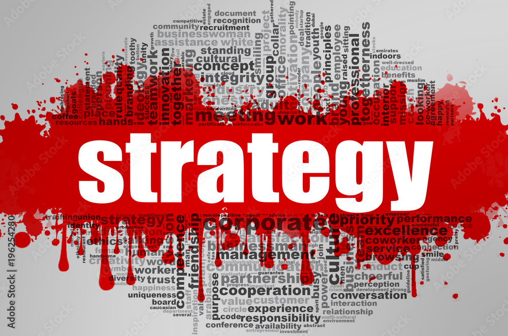 Fototapeta premium Strategy word cloud