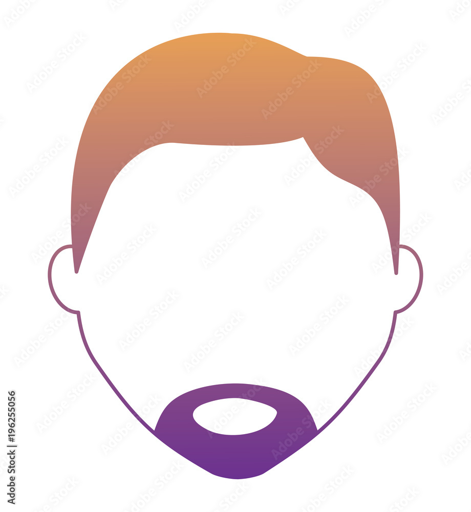 avatar man face with beard icon over white background, colorful design. vector illustration avatar man face with beard icon over white background, colorful design. vector illustration