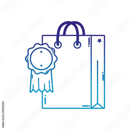 degraded line market bag shopping object with label