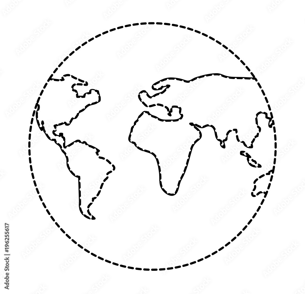 earth planet icon over white background, vector illustration earth planet icon over white background, vector illustration
