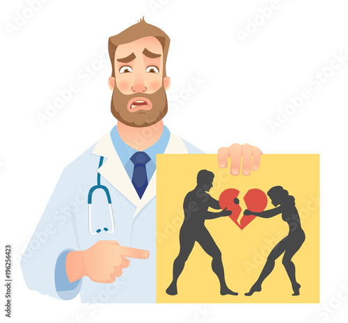 psychotherapist holding banner