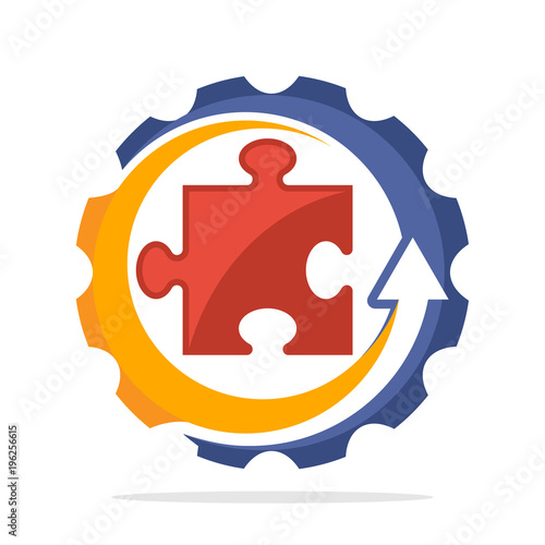logo icon with the concept of troubleshooting process solution