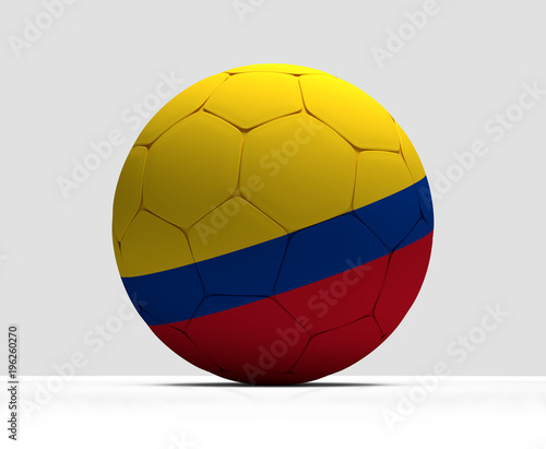 Colombia soccer football ball 3d rendering