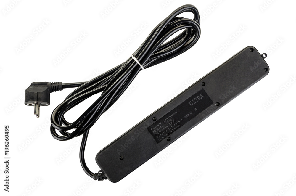 black network extension on white isolated background black network extension on white isolated background