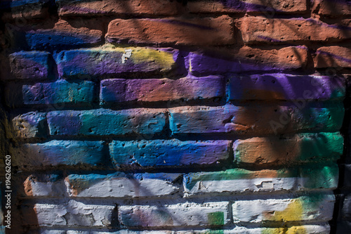 Texture of colored brick wall
