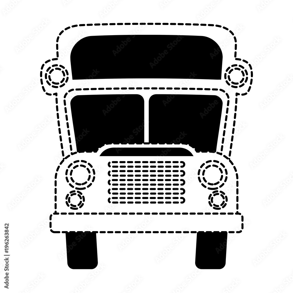 school bus icon over white background, vector illustration school bus icon over white background, vector illustration