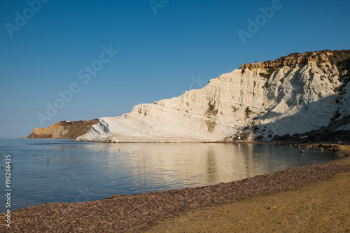 The white cliff called  Scala dei Turchi  near Agrigento  Sicily