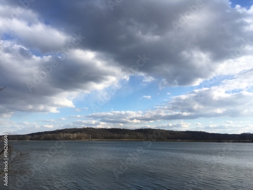 winter clouds over Potomac river in Maryland © jesuis terun_vision