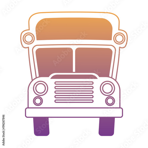 school bus icon over white background, colorful design. vector illustration