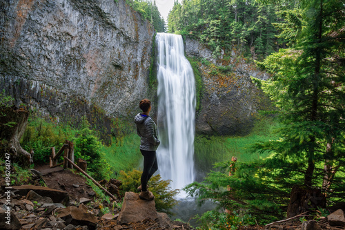 Woman At Salt Creek Falls
