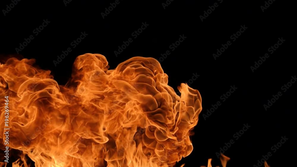 Fire explosion in slowmotion, shooting with high speed camera.