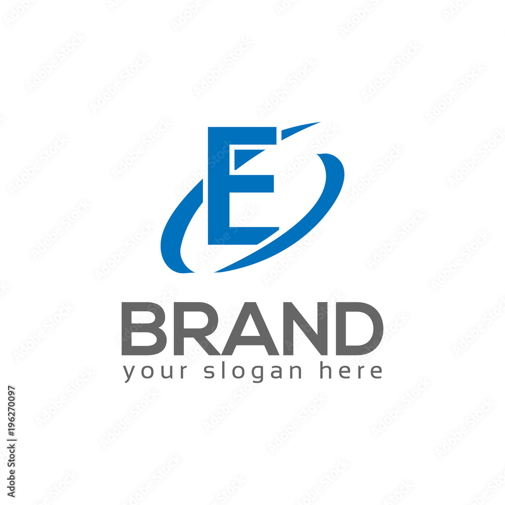 Letter E Swoosh Logo Letter E Swoosh Logo