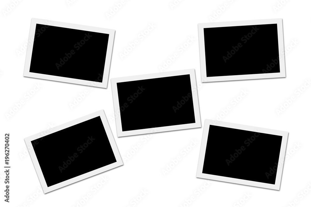 Blank photos on White background Blank photos on White background