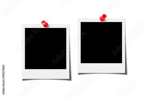 Blank photos isolated on white background