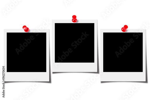 Blank photos isolated on white background