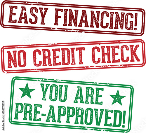 Bad Credit Loan Financing Marketing Stamps