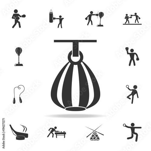 Punching bag icon. Detailed set of athletes and accessories icons. Premium quality graphic design. One of the collection icons for websites, web design, mobile app photo