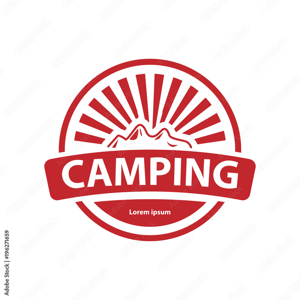 Camping Mountain Logo Template Vector