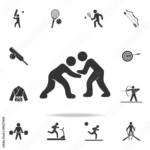wrestling icon. Detailed set of athletes and accessories icons. Premium quality graphic design. One of the collection icons for websites, web design, mobile app