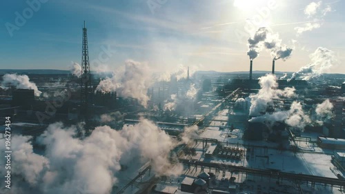 Factory pollution smoke