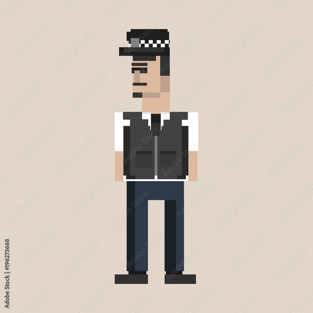Illustration of policeman isolated abstract Illustration of policeman isolated abstract