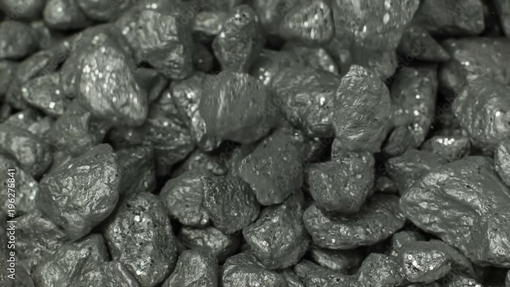 Metallic Mineral Rocks Falling Slow Motion Metallic Mineral Rocks Falling Slow Motion