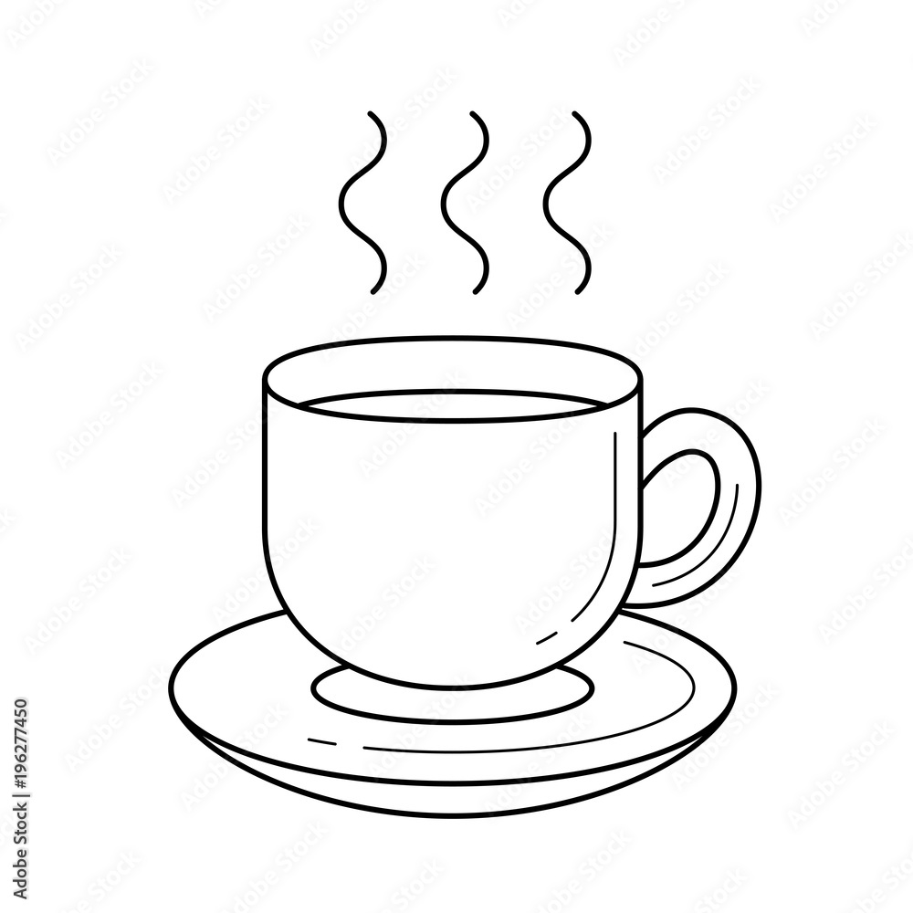 Coffee line icon And things related to coffee, isolated on white  background, vector icon 9205948 Vector Art at Vecteezy