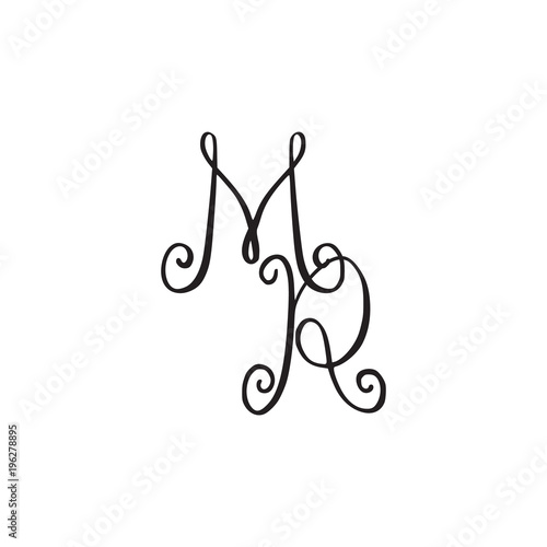 Handwritten monogram icon