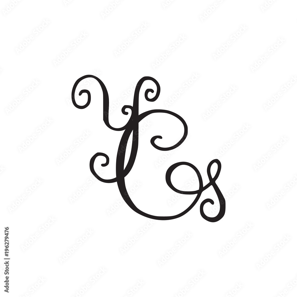 Handwritten monogram YG icon Handwritten monogram YG icon