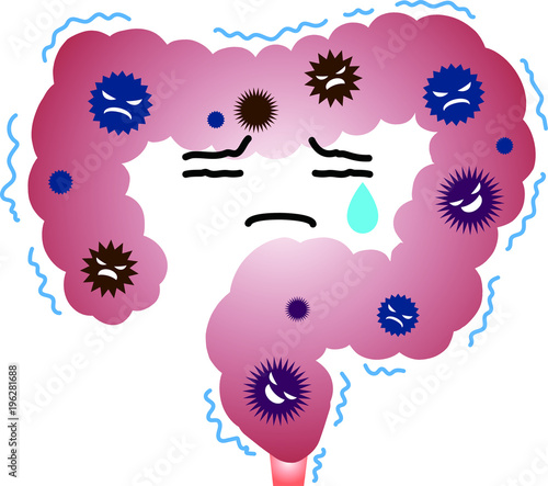 Unhealthy colon face