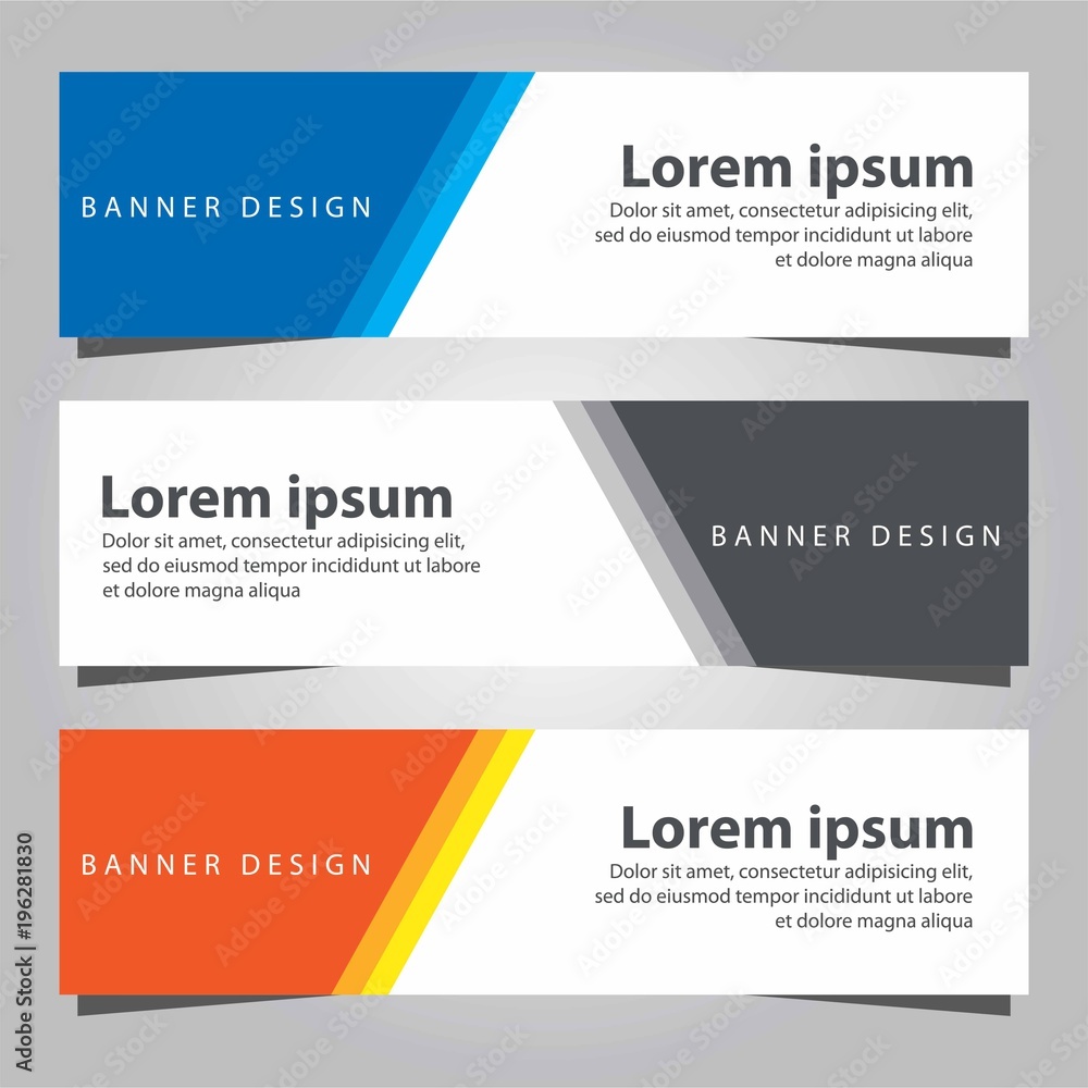 Set of banner templates. Business banner template