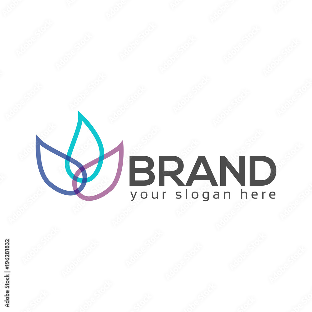 Leaf logo vector illustration. Flat design. Leaf logo vector illustration. Flat design.