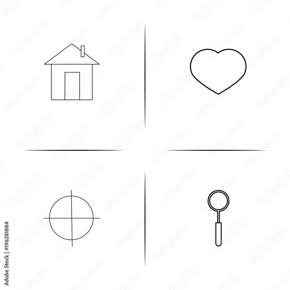 Signs And Symbols simple linear icon set.Simple outline icons Signs And Symbols simple linear icon set.Simple outline icons