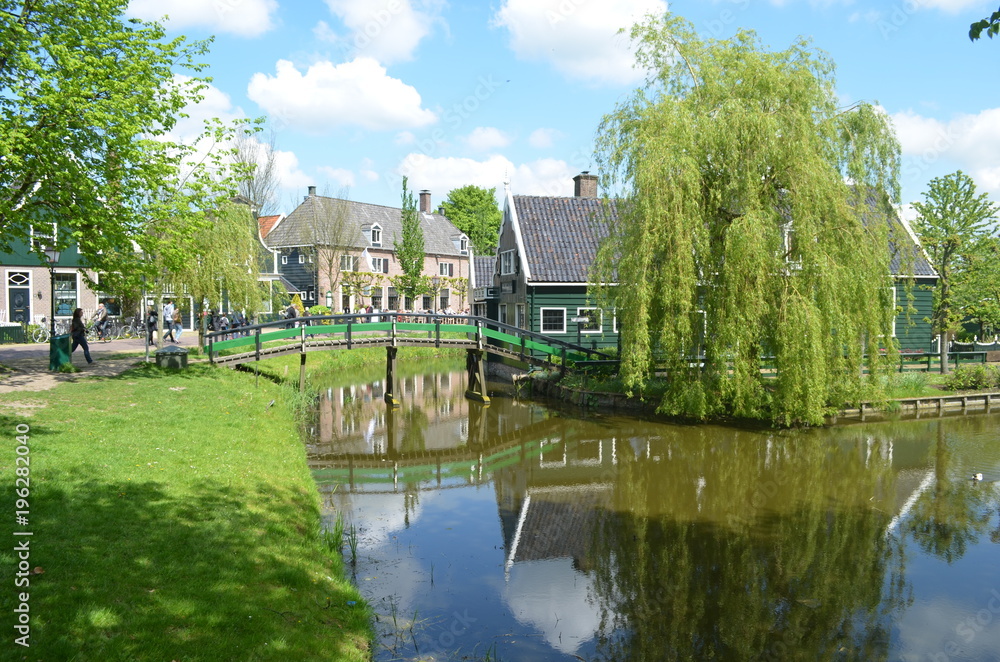 Obraz premium water, house, reflection, bridge, 