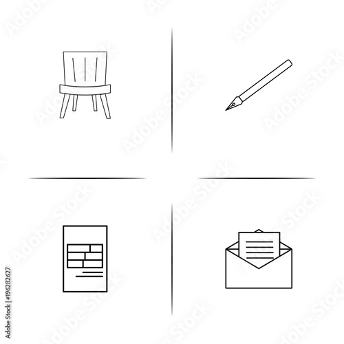 Creative Process And Design simple linear icon set.Simple outline icons