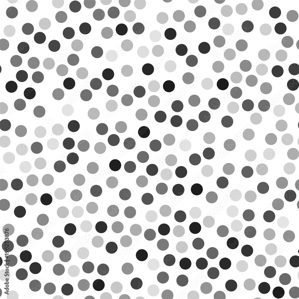 Geometric seamless pattern of circles. Black circles on a white background. Vector illustration Geometric seamless pattern of circles. Black circles on a white background. Vector illustration