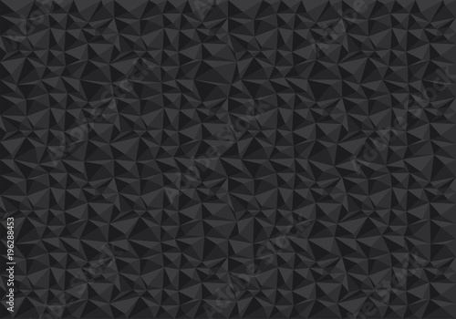 Abstract black polygon pattern background texture vector illustration.