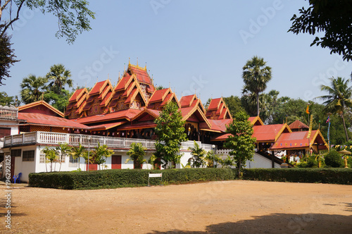 Wat Sri Rong Muang has the most beautiful teak wood vihara in Lampang. photo