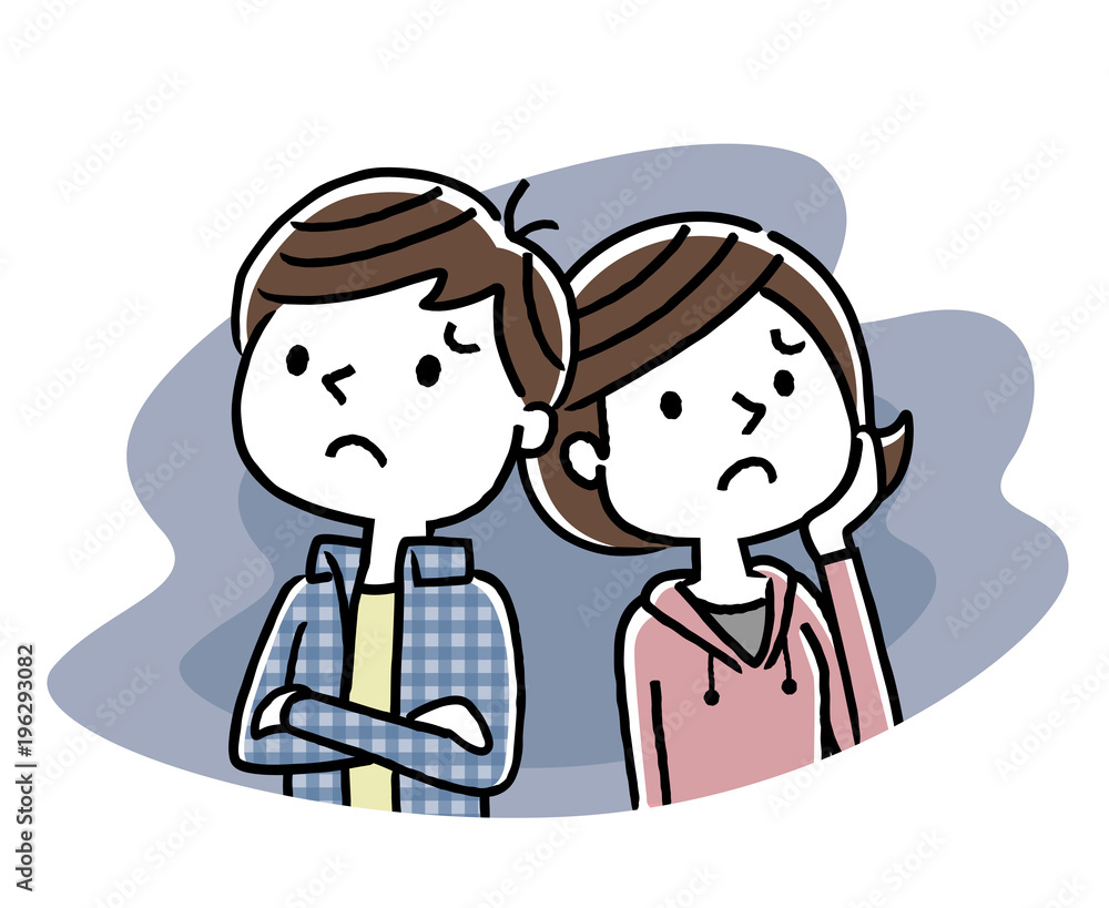 男の子と女の子:不安、心配
男の子と女の子:不安、心配
