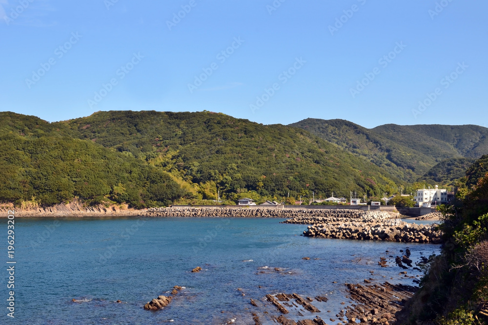 Beautiful sea Wakayama in national park Japan.