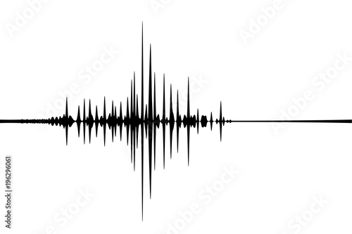 SeismogramSeismic, earthquake activity record. Vector illustration.