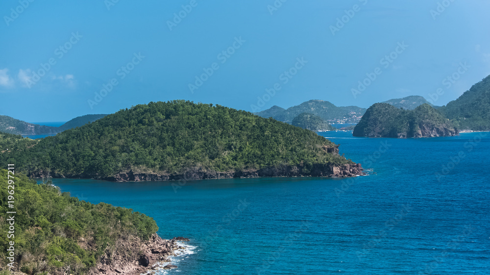 Guadeloupe, beautiful seascape of the Saintes islands
